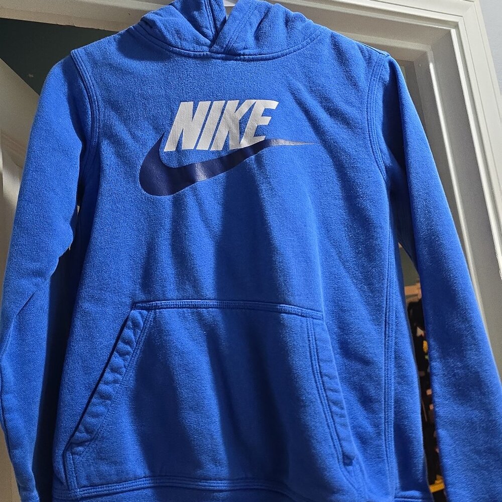 Boys Nike Blue Hoodie Sweatshirt